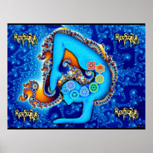 Poster Yoga Aura & Chakras