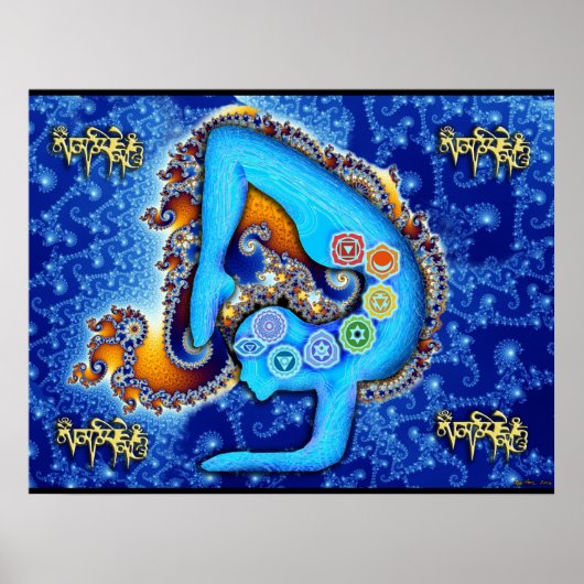 Poster Yoga Aura & Chakras (Devant)