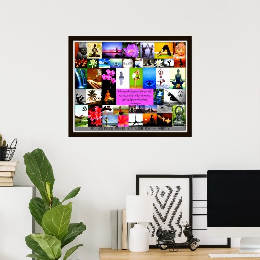 Poster Yoga Collage (Bureau à domicile)