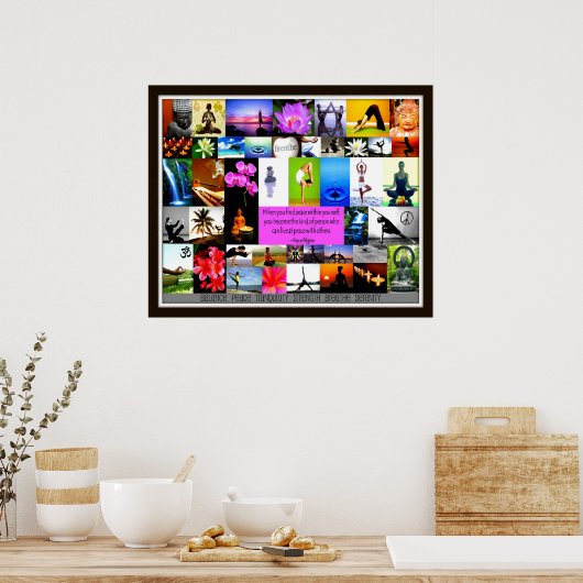 Poster Yoga Collage (Cuisine)