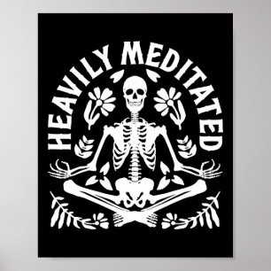 Poster Yoga de méditation fortement médité Squelette spir