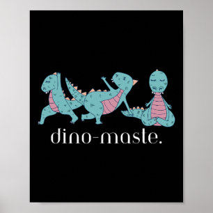 Poster Yoga Dinosaure Juric Maître Dino Vibes Zen Drôle 