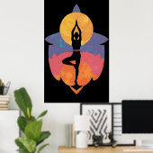 Poster yoga equilibre (Bureau à domicile)