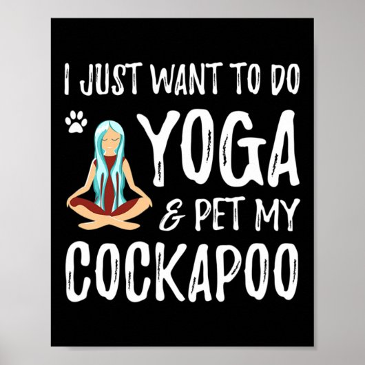 Poster Yoga et chien Apoo pour idée cadeau drôle pour mam (Devant)