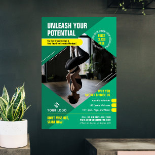 Poster Yoga Fitness Classes tendance Photo Gym Marketing