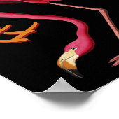 Poster Yoga Flamant Rose (Coin)
