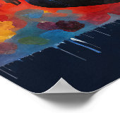 Poster Yoga Girl Méditerranating Flowers Universe (Coin)