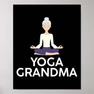 Poster Yoga Grand-mère - T Shirt de grand-mère cool en mé