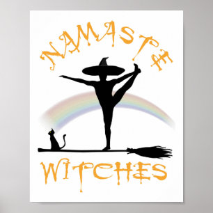 Poster Yoga Halloween Fierté LGBT - Namasté Sorcières _1