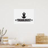 Poster Yoga humoristique (Cuisine)