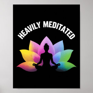 Poster Yoga Lotus Médité Intensément Lance Zen Esprit Rel