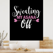 Poster Yoga Lover | J'Aspirais Ma Asana (Cuisine)