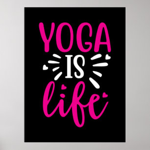 Poster Yoga Lover   Le yoga est la vie
