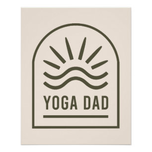Poster Yoga papa zen spirituel yogi boho esthétique