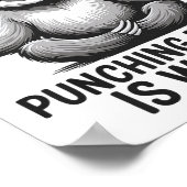 Poster Yoga Parce que Frapper les Gens est Faux _5  (Coin)