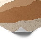 Poster Yoga pose or lune moderne abstraite zen (Coin)