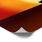 Poster Yoga Pose Silhouette Sunrise Paysage Imprimantes d (Coin)