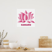Poster yoga rose lotus namaste (Cuisine)