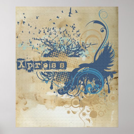 Poster Yoga Speak : Blue X-pressive Chakra (Devant)