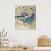 Poster Yoga Speak : Blue X-pressive Chakra (Cuisine)