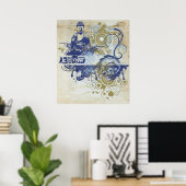 Poster Yoga Speak : Indigo Knowle Chakra (Bureau à domicile)