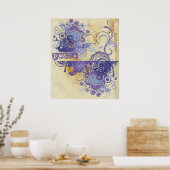 Poster Yoga Speak : Purple Peace Chakra (Cuisine)