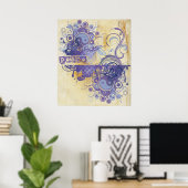 Poster Yoga Speak : Purple Peace Chakra (Bureau à domicile)
