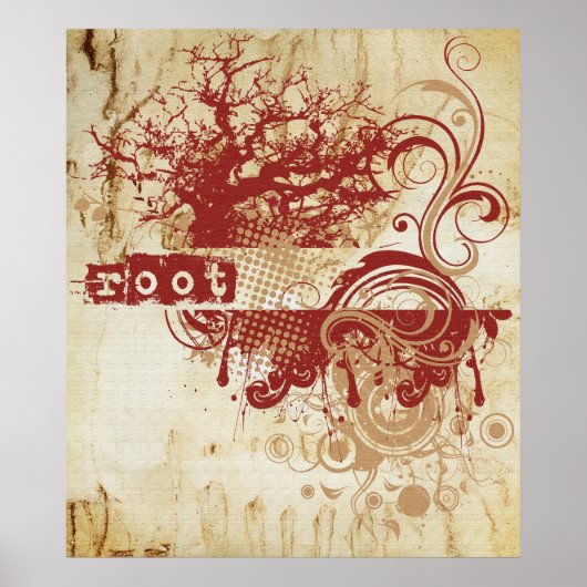 Poster Yoga Speak : Red Root Chakra (Devant)