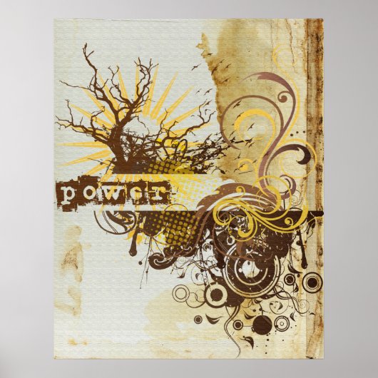 Poster Yoga Speak : Yellow Power Chakra (Devant)
