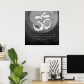 Poster Yoga Studio Méditation Reiki Master OM Citations (Bureau à domicile)