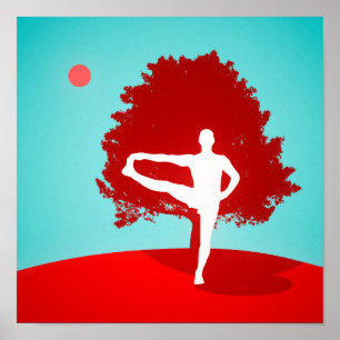 Poster Yoga Sunset Art