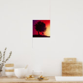 Poster Yoga Sunset Art (Cuisine)
