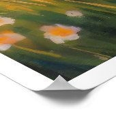 Poster Yoga sur le terrain au coucher du soleil (Coin)