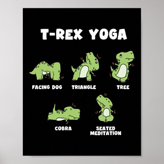 Poster Yoga T-rex  (Devant)