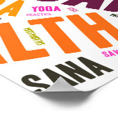 Poster Yoga words design (Coin)