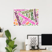 Poster Yoga words design (Bureau à domicile)