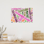 Poster Yoga words design (Cuisine)
