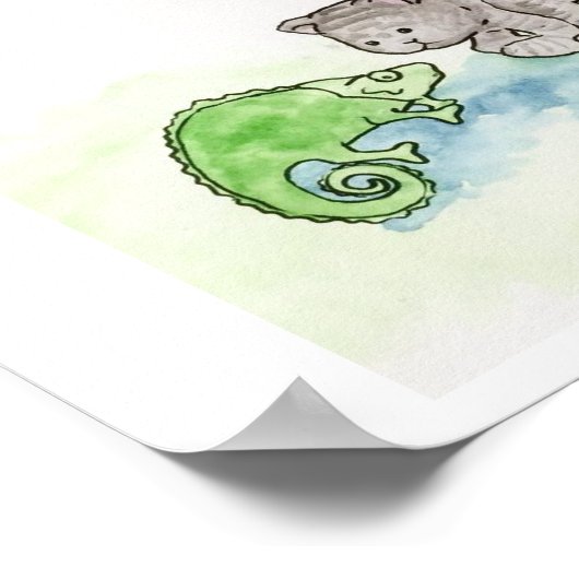 Poster YogaCat en LizardPose (Coin)