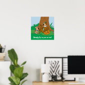 Poster Yogi Bear et Boo-Boo pique-nique Snack (Bureau à domicile)
