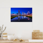 Poster Yokohama Skyline At Dusk (Cuisine)