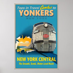 Poster Yonkers New York Central Railroad Meilleurs en Voy