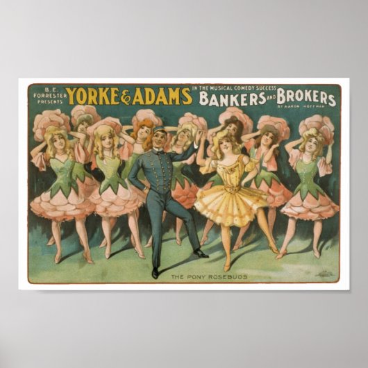 Poster Yorke & Adams Bakers and Brokers The Pony Rosebuds (Devant)