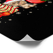 Poster Yorkie Chien de Noël Pyjamas Café Latte Mugs Xma (Coin)