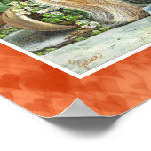 Poster Yorkie dans Tulip Garden Canvas Imprimer (Coin)