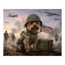 Yorkie héroïque "Caporal Smoky" Art Militaire WWII