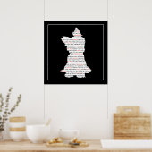 Poster Yorkie / Yorkshire Terrier Word Art (Cuisine)