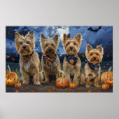 Poster Yorkipoo Halloween Éffrayant (Devant)