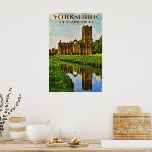 Poster Yorkshire, Abbaye de Fountains, (Cuisine)