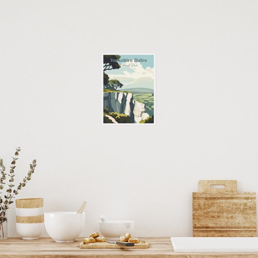 Poster Yorkshire Dales Oeuvres d'art Voyage Place illustr (Cuisine)