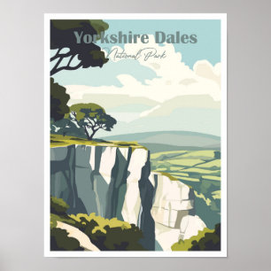 Poster Yorkshire Dales Oeuvres d'art Voyage Place illustr